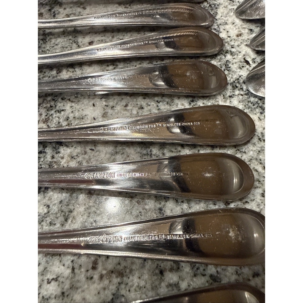 17PC Hampton Forge Stainless 025 Silverware Flatware - Picture 5 of 7